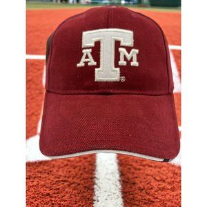 Texas A&M Authentic Brand Hat Red White Embroidered Aggies Bill Cap NWT